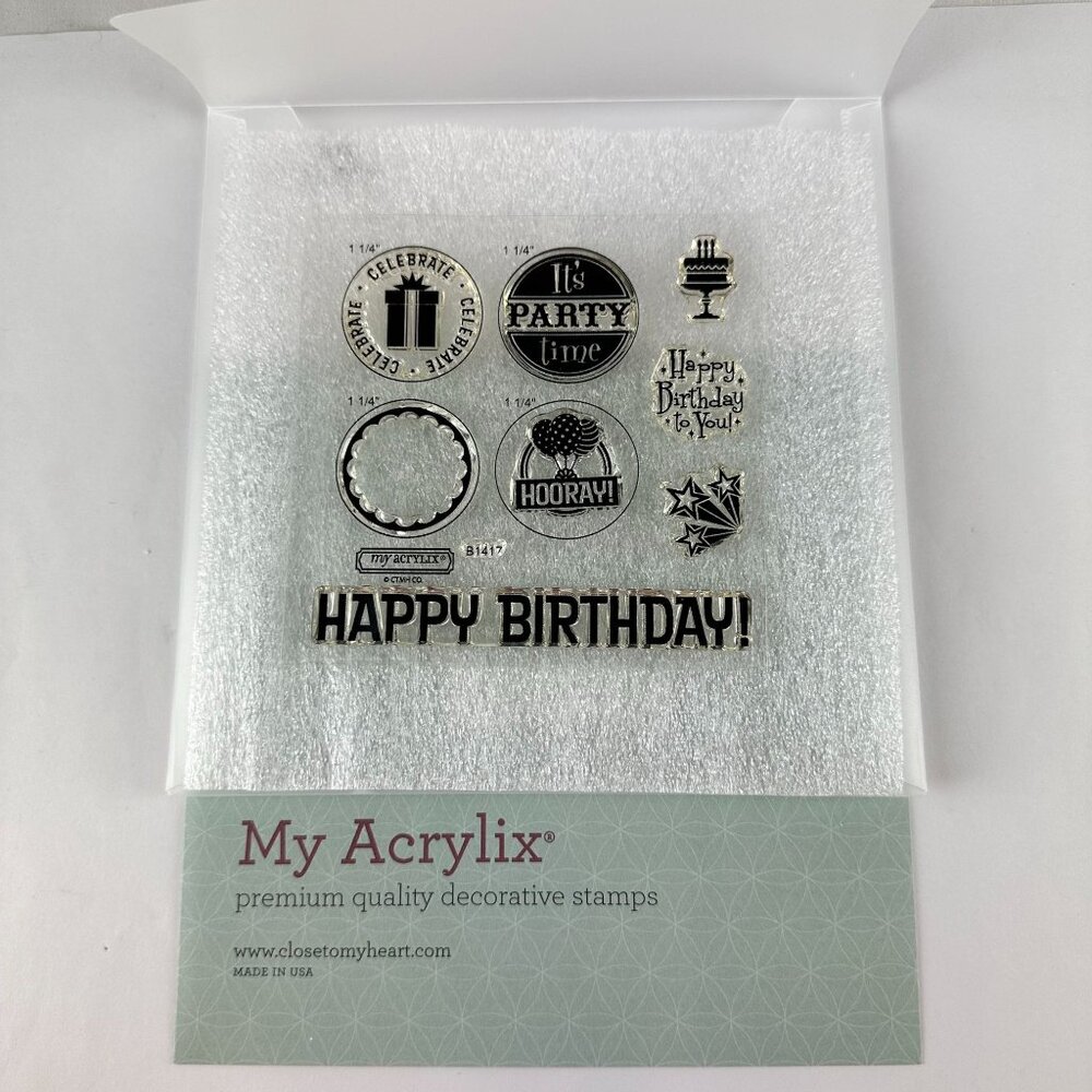 My Acrylix Stamps Perfect Fit-Birthday Occasions b1417